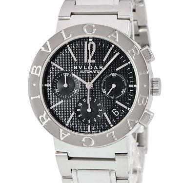 腕時計 ブルガリ BVLGARI ブルガリブルガリ クロノグラフ BB38SSCH 自動巻き メンズ OH済 ブラック スモールセコンド デイト