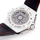 腕時計 ウブロ HUBLOT ビッグバン フェラーリ ホワイトセラミック カーボン 401.HQ.0121.VR 自動巻き メンズ コラボ スケルトン 限定