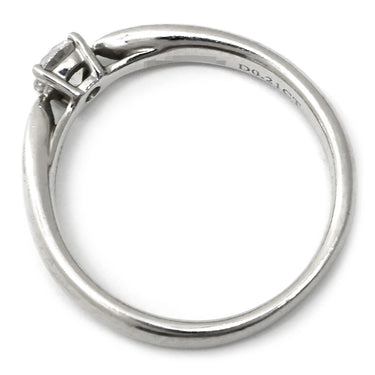 ティファニー Tiffany & Co ハーモニー ダイヤリング プラチナシルバー Pt950 ダイヤモンド リング 指輪 T＆Co. 一粒 1P 立爪 0.21ct プラチナ950 6.5号