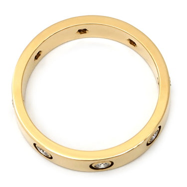 カルティエ Cartier LOVE ミニラブリング 8Pダイヤ B4056200 イエローゴールド K18YG ダイヤモンド #51(JP11) リング 指輪 スモールモデル 750 YG フルダイヤ 11号