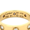 カルティエ Cartier LOVE ミニラブリング 8Pダイヤ B4056200 イエローゴールド K18YG ダイヤモンド #51(JP11) リング 指輪 スモールモデル 750 YG フルダイヤ 11号