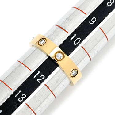 カルティエ Cartier LOVE ミニラブリング 8Pダイヤ B4056200 イエローゴールド K18YG ダイヤモンド #51(JP11) リング 指輪 スモールモデル 750 YG フルダイヤ 11号