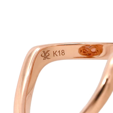 カラッチ KARATI モルガナイト ダイヤ ピンク×ピンクゴールド K18PG モルガナイト ダイヤモンド リング 指輪 ピンクベリル Au750 18K 立体デザイン オーバル ハート 16号
