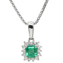 タサキ TASAKI エメラルド ダイヤモンド プラチナシルバー Pt900 エメラルド ダイヤモンド Pt850(チェーン) ネックレス TASAKI プラチナ Pt900