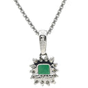 タサキ TASAKI エメラルド ダイヤモンド プラチナシルバー Pt900 エメラルド ダイヤモンド Pt850(チェーン) ネックレス TASAKI プラチナ Pt900