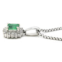 タサキ TASAKI エメラルド ダイヤモンド プラチナシルバー Pt900 エメラルド ダイヤモンド Pt850(チェーン) ネックレス TASAKI プラチナ Pt900