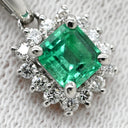 タサキ TASAKI エメラルド ダイヤモンド プラチナシルバー Pt900 エメラルド ダイヤモンド Pt850(チェーン) ネックレス TASAKI プラチナ Pt900