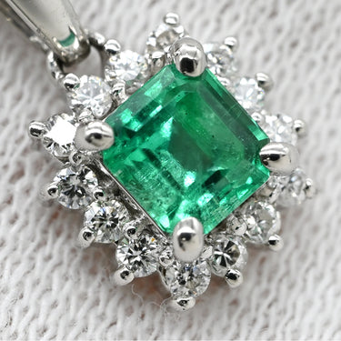 タサキ TASAKI エメラルド ダイヤモンド プラチナシルバー Pt900 エメラルド ダイヤモンド Pt850(チェーン) ネックレス TASAKI プラチナ Pt900