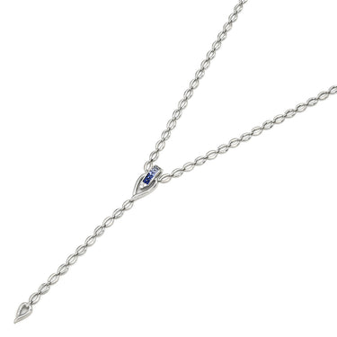 ジュネ Jeunet アーバンシェイプ ダイヤモンド サファイア ロングネックレス 001-2903-003 ブルー×ホワイトゴールド K18WG ダイヤモンド サファイア ネックレス ラリエット 18K 750 WG