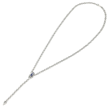 ジュネ Jeunet アーバンシェイプ ダイヤモンド サファイア ロングネックレス 001-2903-003 ブルー×ホワイトゴールド K18WG ダイヤモンド サファイア ネックレス ラリエット 18K 750 WG