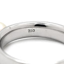 タサキ TASAKI パール 5.4mm パールホワイト×ホワイトゴールド K18WG パール リング 指輪 TASAKI 真珠 Au750 18K 18金 WG 13号