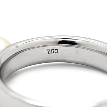 タサキ TASAKI パール 5.4mm パールホワイト×ホワイトゴールド K18WG パール リング 指輪 TASAKI 真珠 Au750 18K 18金 WG 13号