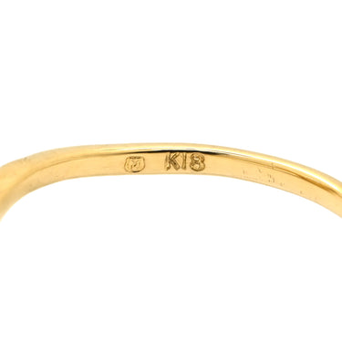 ミキモト MIKIMOTO パール デザインリング ホワイト×イエローゴールド K18YG パール リング 指輪 MIKIMOTO 18K 750 YG 真珠 2粒 2石 6.5号