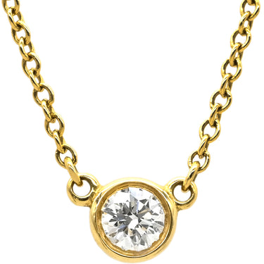 ティファニー Tiffany & Co バイザヤード シングルダイヤモンド ペンダント イエローゴールド K18YG ダイヤモンド ネックレス 18K AU750 YG 1P 1粒 エルサペレッティ