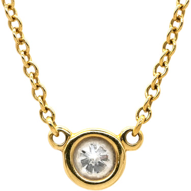 ティファニー Tiffany & Co バイザヤード シングルダイヤモンド ペンダント イエローゴールド K18YG ダイヤモンド ネックレス 18K AU750 YG 1P 1粒 エルサペレッティ