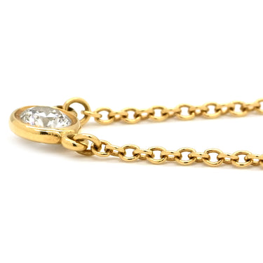 ティファニー Tiffany & Co バイザヤード シングルダイヤモンド ペンダント イエローゴールド K18YG ダイヤモンド ネックレス 18K AU750 YG 1P 1粒 エルサペレッティ