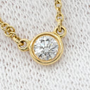 ティファニー Tiffany & Co バイザヤード シングルダイヤモンド ペンダント イエローゴールド K18YG ダイヤモンド ネックレス 18K AU750 YG 1P 1粒 エルサペレッティ