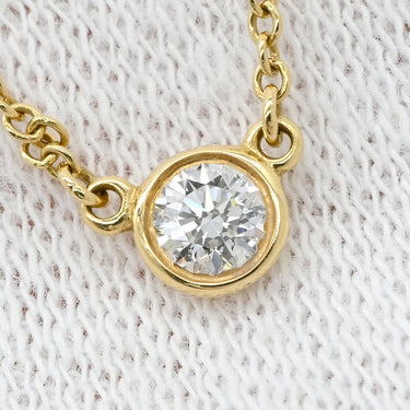 ティファニー Tiffany & Co バイザヤード シングルダイヤモンド ペンダント イエローゴールド K18YG ダイヤモンド ネックレス 18K AU750 YG 1P 1粒 エルサペレッティ