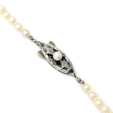 ミキモト MIKIMOTO パール 3.4-7mm パールホワイト×ホワイトゴールド シルバー パール ネックレス MIKIMOTO 真珠 SV