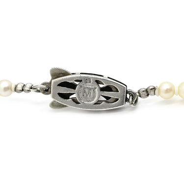 ミキモト MIKIMOTO パール 3.4-7mm パールホワイト×ホワイトゴールド シルバー パール ネックレス MIKIMOTO 真珠 SV