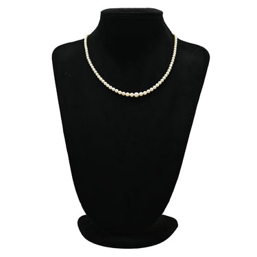 ミキモト MIKIMOTO パール 3.4-7mm パールホワイト×ホワイトゴールド シルバー パール ネックレス MIKIMOTO 真珠 SV