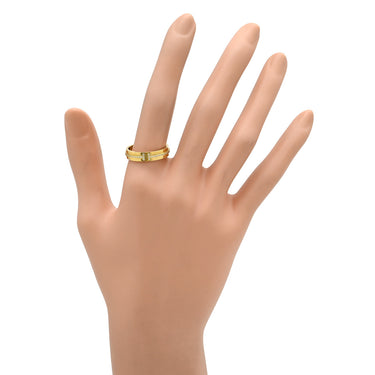 ティファニー Tiffany & Co T TWO ナロー ダイヤ イエローゴールド K18YG ダイヤモンド リング 指輪 18K AU750 YG 15号