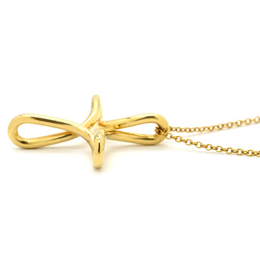 ティファニー Tiffany & Co インフィニティ クロス イエローゴールド K18YG ネックレス 750YG 18金 18KT エルサペレッティ