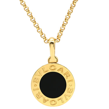 ブルガリ BVLGARI ブルガリブルガリ 350554 イエローゴールド×ブラック K18YG オニキス ネックレス ペンダント 18K 750 18金 オニキス 黒