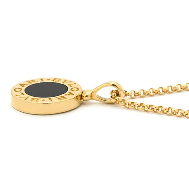 ブルガリ BVLGARI ブルガリブルガリ 350554 イエローゴールド×ブラック K18YG オニキス ネックレス ペンダント 18K 750 18金 オニキス 黒