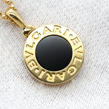 ブルガリ BVLGARI ブルガリブルガリ 350554 イエローゴールド×ブラック K18YG オニキス ネックレス ペンダント 18K 750 18金 オニキス 黒