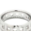 ティファニー Tiffany & Co Tトゥルー ワイド リング 62509244 ホワイトゴールド K18WG リング 指輪 T＆Co. AU750 18K WG Tパターン 10号