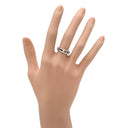 ティファニー Tiffany & Co Tトゥルー ワイド リング 62509244 ホワイトゴールド K18WG リング 指輪 T＆Co. AU750 18K WG Tパターン 10号