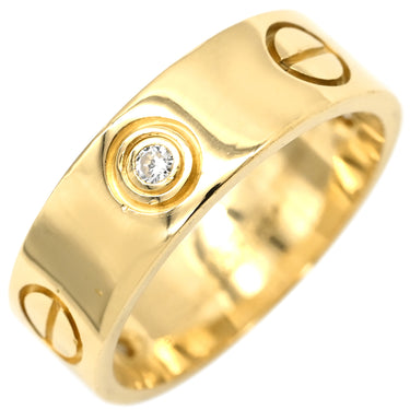 カルティエ Cartier ラブリング ハーフダイヤ B4032400 イエローゴールド K18YG ダイヤモンド #50(JP10) リング 指輪 クラシックモデル LOVE Ring 750 18K 3粒 3石 9号