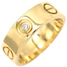 カルティエ Cartier ラブリング ハーフダイヤ B4032400 イエローゴールド K18YG ダイヤモンド #50(JP10) リング 指輪 クラシックモデル LOVE Ring 750 18K 3粒 3石 9号