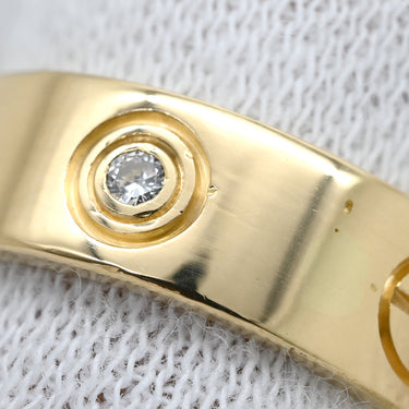 カルティエ Cartier ラブリング ハーフダイヤ B4032400 イエローゴールド K18YG ダイヤモンド #50(JP10) リング 指輪 クラシックモデル LOVE Ring 750 18K 3粒 3石 9号