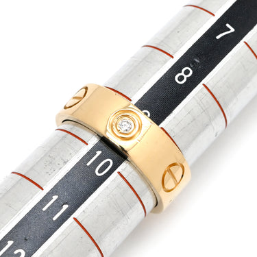 カルティエ Cartier ラブリング ハーフダイヤ B4032400 イエローゴールド K18YG ダイヤモンド #50(JP10) リング 指輪 クラシックモデル LOVE Ring 750 18K 3粒 3石 9号
