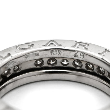 ブルガリ BVLGARI ビーゼロワン B-zero1 XS パヴェダイヤ ホワイトゴールド K18WG ダイヤモンド #49(JP9) リング 指輪 750WG 18金 1バンドリング 8号