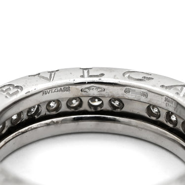 ブルガリ BVLGARI ビーゼロワン B-zero1 XS パヴェダイヤ ホワイトゴールド K18WG ダイヤモンド #49(JP9) リング 指輪 750WG 18金 1バンドリング 8号