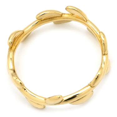ティファニー Tiffany & Co オリーブリーフ バンド ナロー イエローゴールド K18YG リング 指輪 T＆Co. Au750 18K 18金 パロマピカソ 10号
