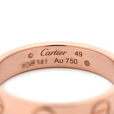 カルティエ Cartier ミニラブリング B4085200 ピンクゴールド K18PG #49(JP9) リング 指輪 スモールモデル LOVE Ring 18K 750PG 9号