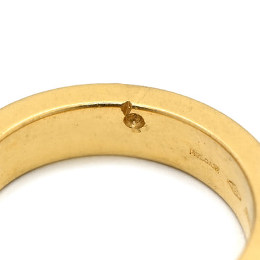 ブルガリ BVLGARI ブルガリブルガリ ダブルロゴ イエローゴールド K18YG ダイヤモンド リング 指輪 18K 750AU 1Pダイヤモンド 7号