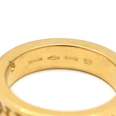 ブルガリ BVLGARI ブルガリブルガリ ダブルロゴ イエローゴールド K18YG ダイヤモンド リング 指輪 18K 750AU 1Pダイヤモンド 7号