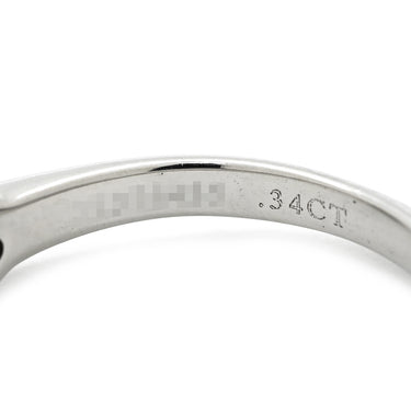 ティファニー Tiffany & Co ソリティア ダイヤリング プラチナシルバー Pt950 ダイヤモンド リング 指輪 T＆Co. 一粒 1P 立爪 0.34ct プラチナ950 7.5号