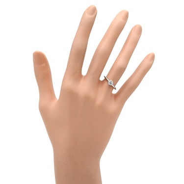 ティファニー Tiffany & Co ソリティア ダイヤリング プラチナシルバー Pt950 ダイヤモンド リング 指輪 T＆Co. 一粒 1P 立爪 0.34ct プラチナ950 7.5号