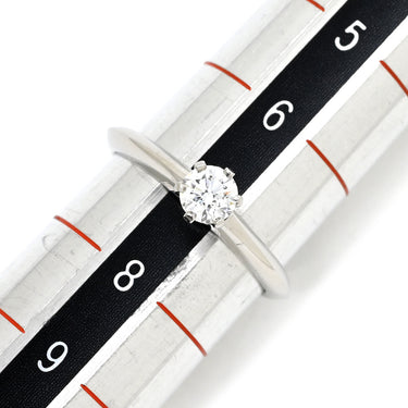ティファニー Tiffany & Co ソリティア ダイヤリング プラチナシルバー Pt950 ダイヤモンド リング 指輪 T＆Co. 一粒 1P 立爪 0.26ct プラチナ950 7号