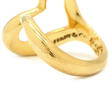 ティファニー Tiffany & Co オープンハート イエローゴールド K18YG リング 指輪 T＆Co. 18K 750YG エルサ ペレッティ 10.5号
