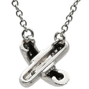 ティファニー Tiffany & Co クロスステッチ ダイヤ プラチナシルバー Pt950 ダイヤモンド ネックレス PT950 プラチナ クロス X ペンダント