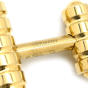 ティファニー Tiffany & Co グルーブ イエローゴールド K18YG カフス T&Co. Au750 18K カフリンクス カフスボタン ダンベル型 パロマピカソ
