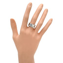 ブルガリ BVLGARI ビーゼロワン B-zero1 2バンドリング ホワイトゴールド K18WG #50(JP10) リング 指輪 750 18K WG 9号