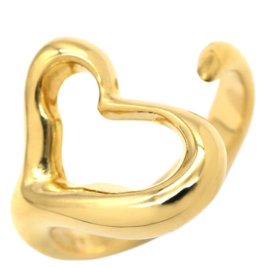 ティファニー Tiffany & Co オープンハート イエローゴールド K18YG リング 指輪 T＆Co. 18K 750YG エルサ ペレッティ 9号